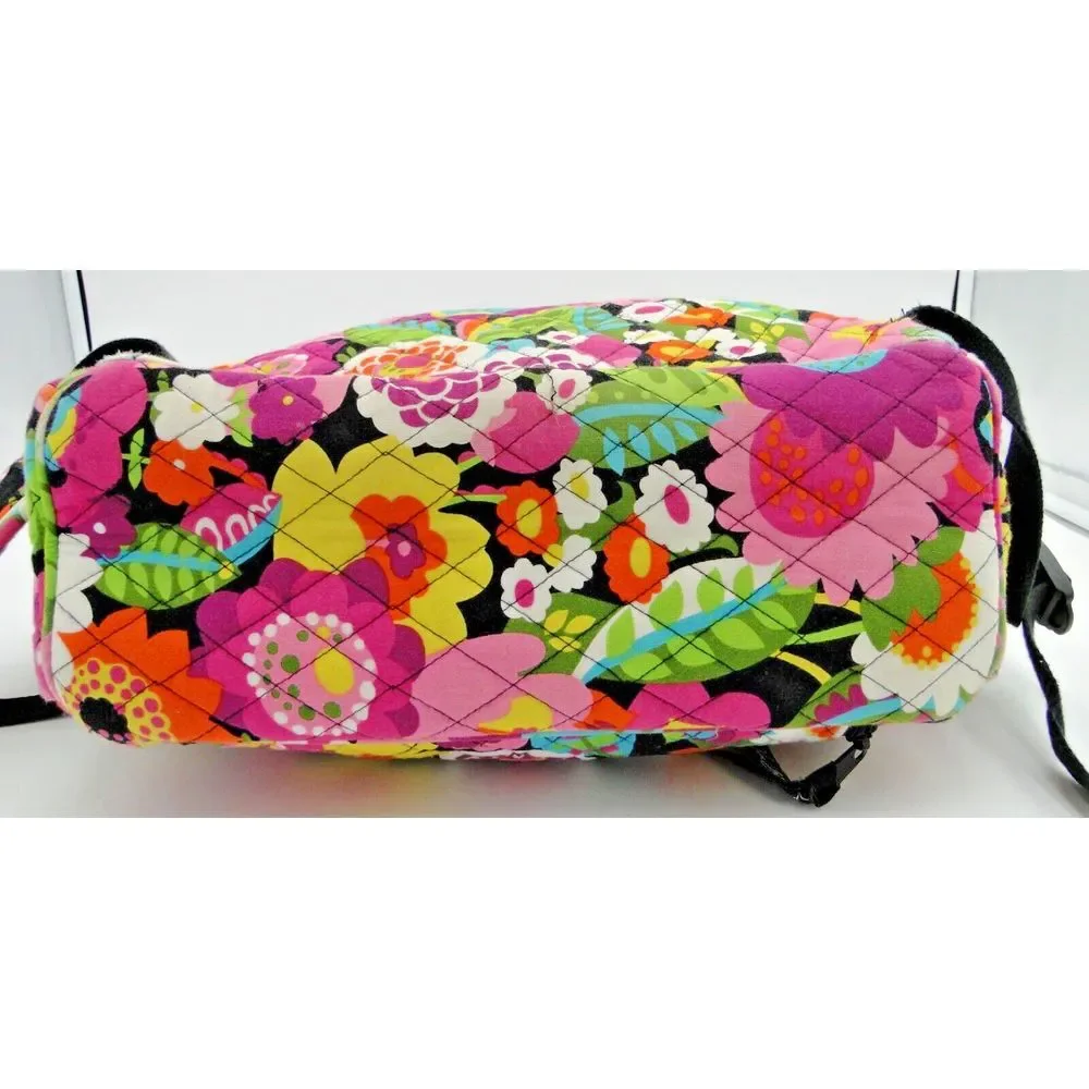 Vera Bradley Va Va Bloom Retired Pattern Backpack 4 Zip Pockets 2 Bottle Holders
